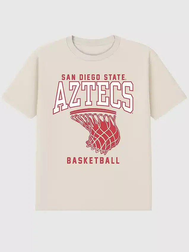 T-shirt med grafiskt motiv av San Diego State Universitys basketkorg