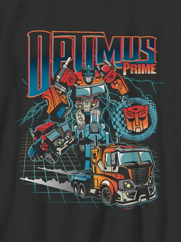 T-shirt med grafiskt tryck för barn: Transformers Optimus Prime Speed