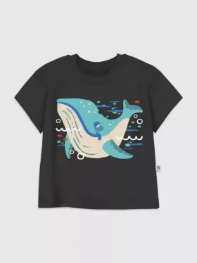 T-shirt med ”Its a Whale”-motiv för småbarn