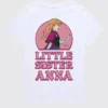 T-shirt med kort ärm och tryck för småbarn: Frozen – Lillasyster Anna Shorts