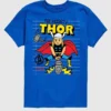 T-shirt med kort ärm och tryck för småbarn: Marvel Thor Doodle Shorts