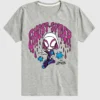 T-shirt med korta ärmar för småbarn med motiv av Marvel Scribble Ghost Spider