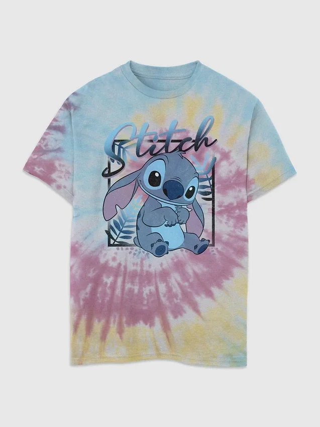 T-shirt med Lilo och Stitch-motiv i tie-dye-stil för barn