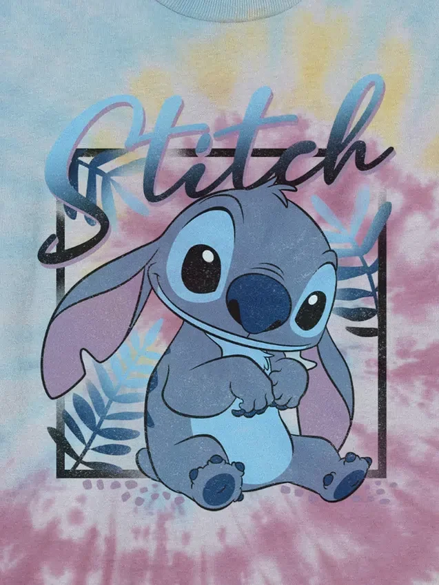 T-shirt med Lilo och Stitch-motiv i tie-dye-stil för barn