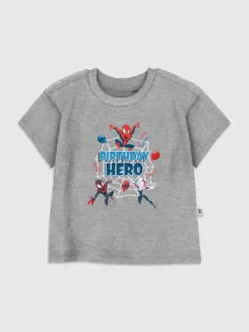 T-shirt med motiv: Spiderman Birthday Hero för småbarn