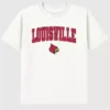 T-shirt med mörkt tryck av University of Louisvilles Arch Logo