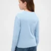 T-shirt med ribbad hög hals för barn