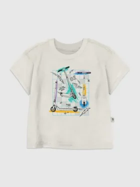 T-shirt med Scooter Grid-motiv för småbarn