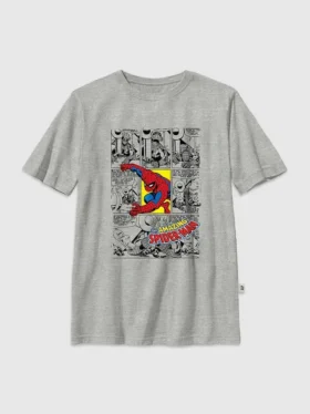 T-shirt med Spider-Man-serietidningsomslag för barn
