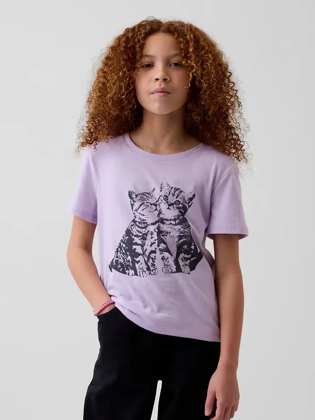 T-shirt med tryck för barn