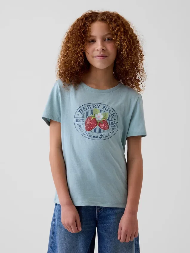 T-shirt med tryck för barn