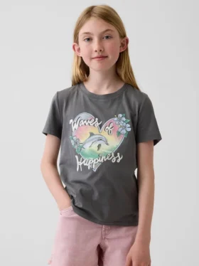 T-shirt med tryck för barn