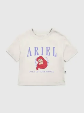 T-shirt med tryck för småbarn: Ariel Collegiate