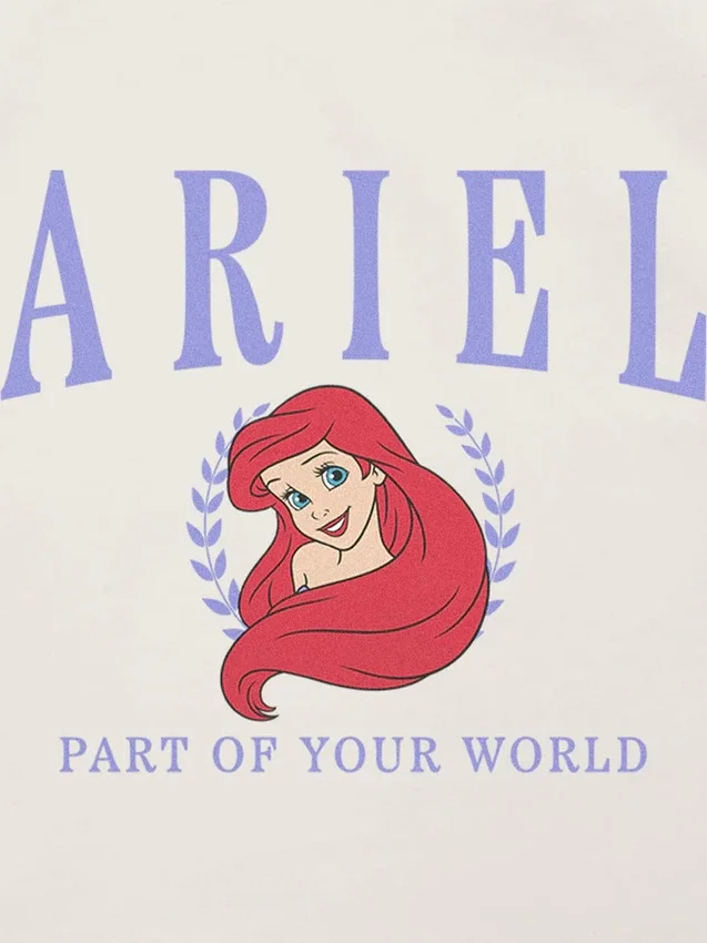 T-shirt med tryck för småbarn: Ariel Collegiate