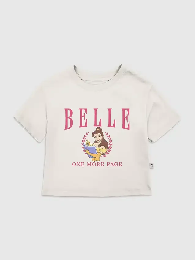 T-shirt med tryck för småbarn: Belle Collegiate