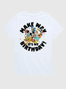 T-shirt med tryck för småbarn: Disney Make Way Its My Birthday