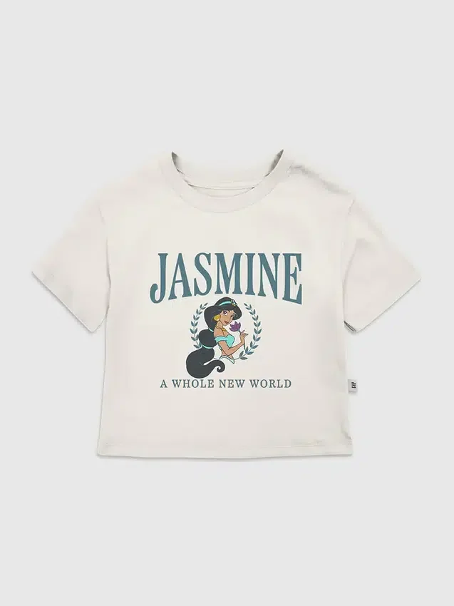 T-shirt med tryck för småbarn: Jasmine Collegiate