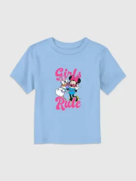 T-shirt med tryck för småbarn: Mickey och vännerna – Flickor Rule