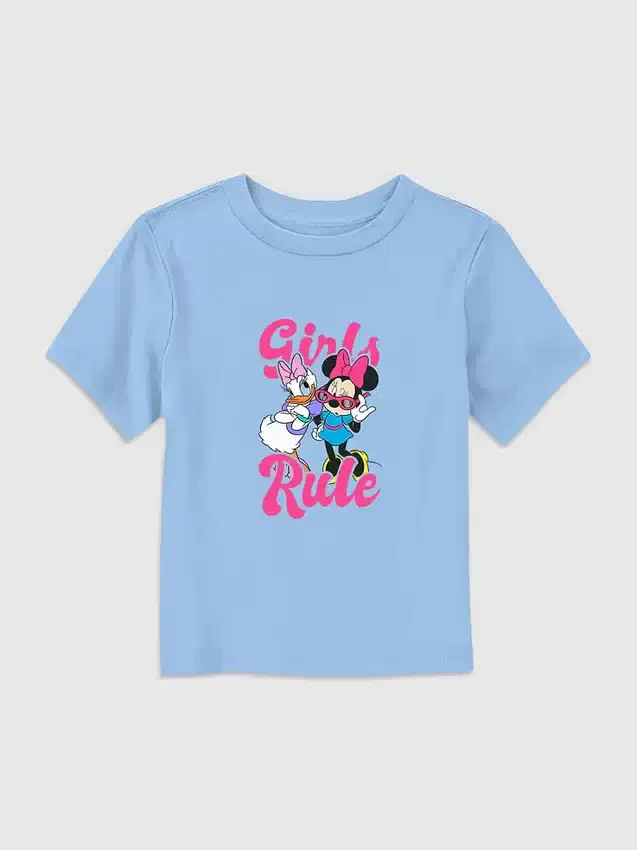 T-shirt med tryck för småbarn: Mickey och vännerna – Flickor Rule