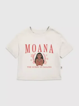 T-shirt med tryck för småbarn – Moana Collegiate