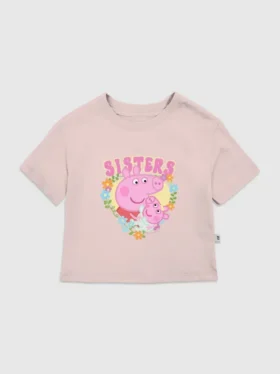 T-shirt med tryck för småbarn: Peppa Pig Sisters