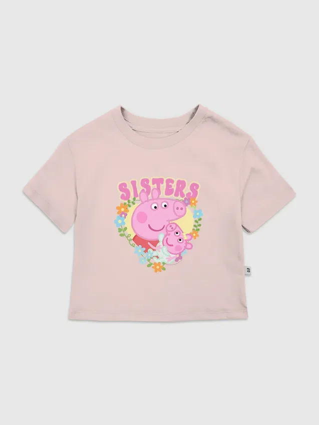 T-shirt med tryck för småbarn: Peppa Pig Sisters