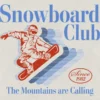 T-shirt med tryck för småbarn: Snowboard Club