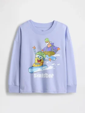 T-shirt med tryck och logotyp för Baby & Småbarn – Spongebob Squarepants
