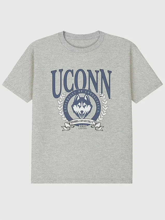 T-shirt med UConn Laurel Crest-motiv