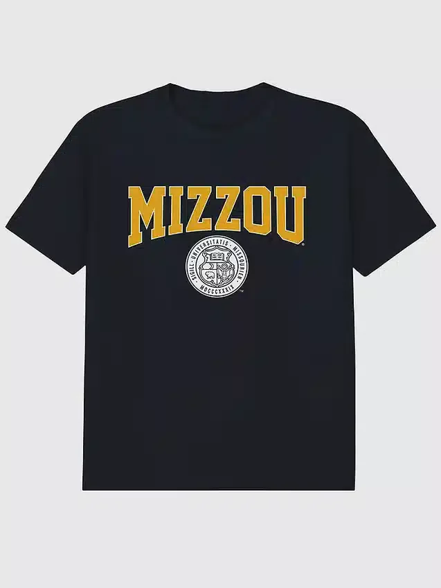 T-shirt med University of Missouris universitetsvapen