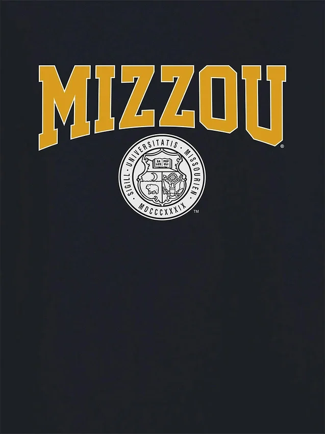 T-shirt med University of Missouris universitetsvapen
