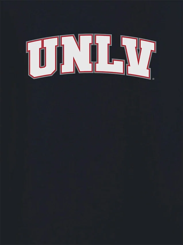 T-shirt med University of Nevada Las Vegas Arch Logo som sekundär grafik