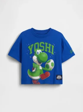 T-shirt med överdimensionerat tryck för småbarn – Super Mario