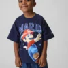 T-shirt med överdimensionerat tryck för småbarn – Super Mario