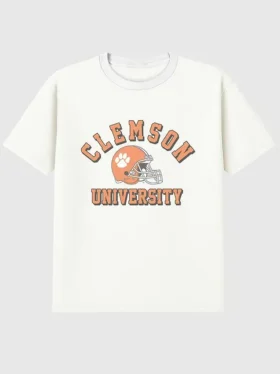 T-shirt med vintage-motiv från Clemson Universitys fotbollslag