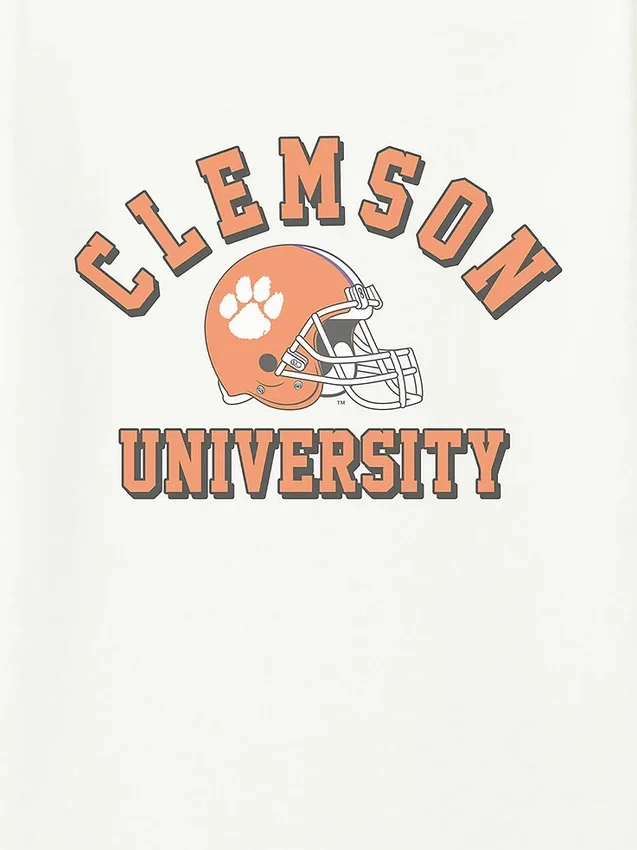T-shirt med vintage-motiv från Clemson Universitys fotbollslag
