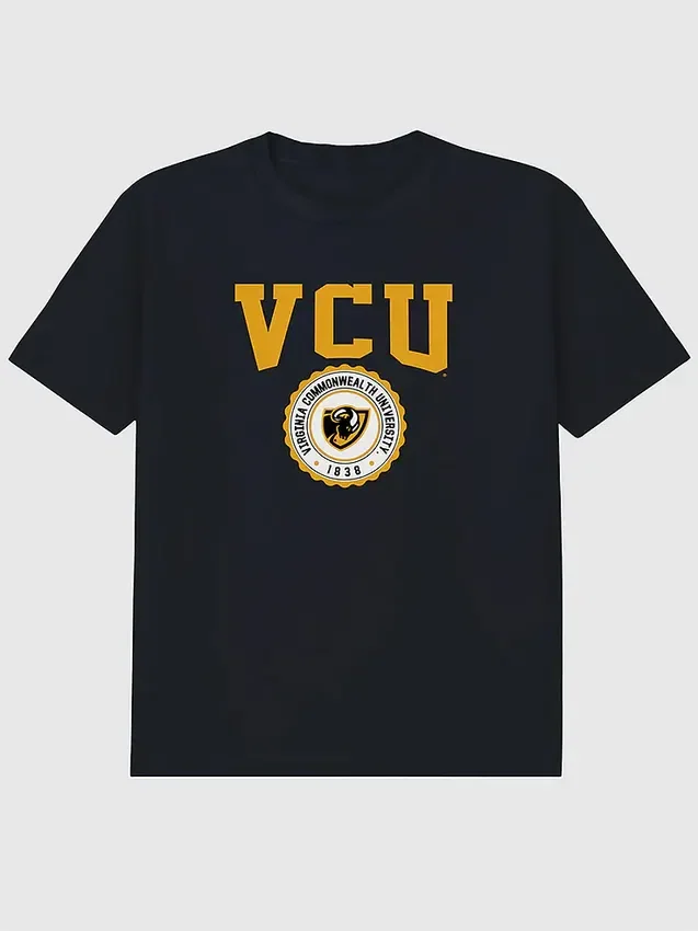 T-shirt med Virginia Commonwealth Universitys universitetsvapen