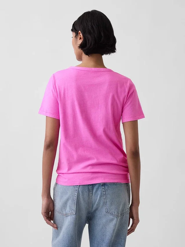 T-shirts i ekologisk bomull med V-ringning