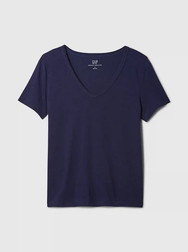 T-shirts i ekologisk bomull med V-ringning