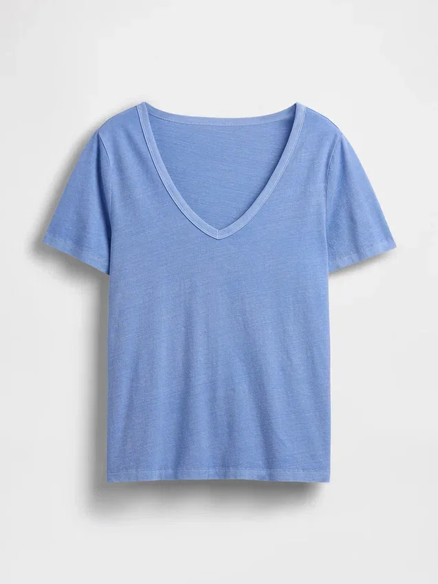 T-shirts i ekologisk bomull med V-ringning