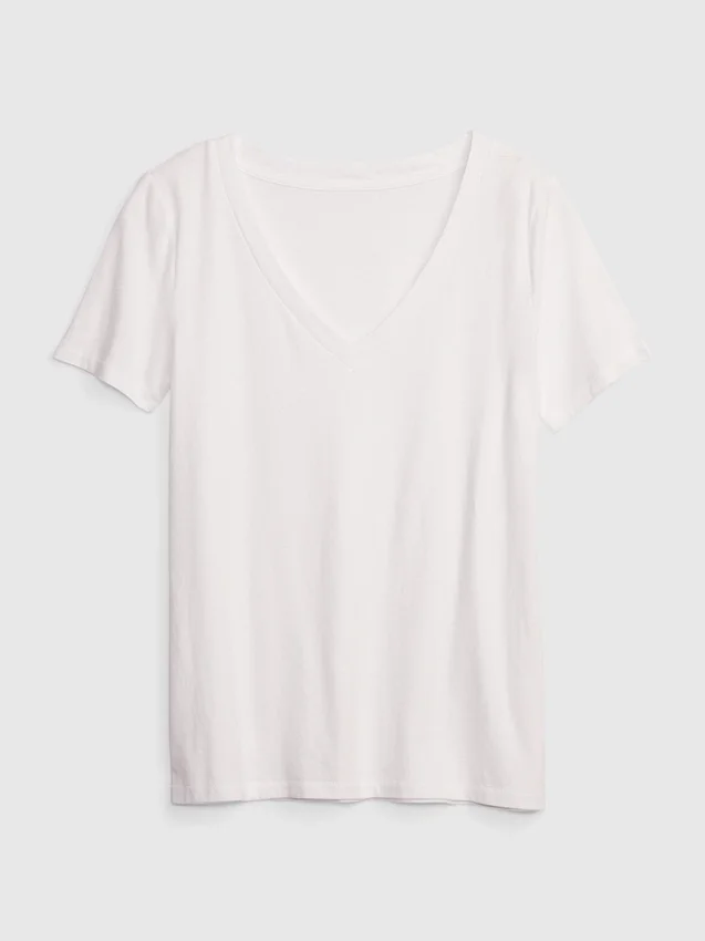 T-shirts i ekologisk bomull med V-ringning