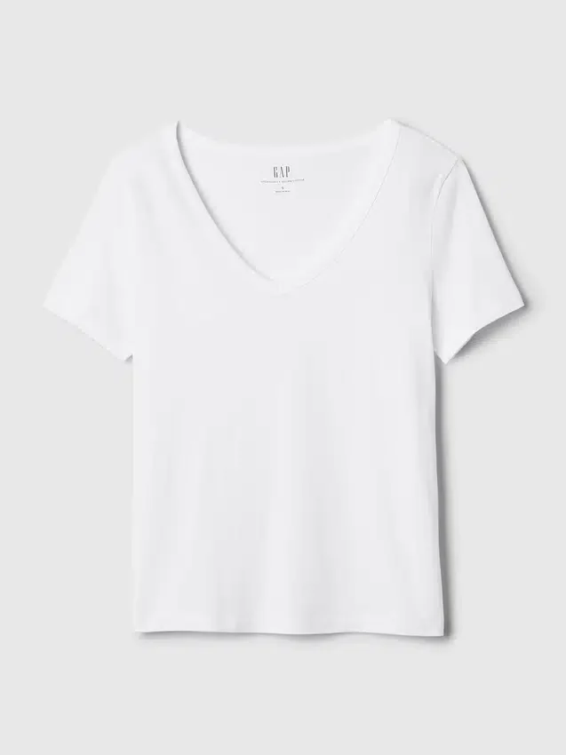 T-shirts i ekologisk bomull med V-ringning