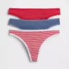 Tanga i ekologisk stretchbomull (3-pack)