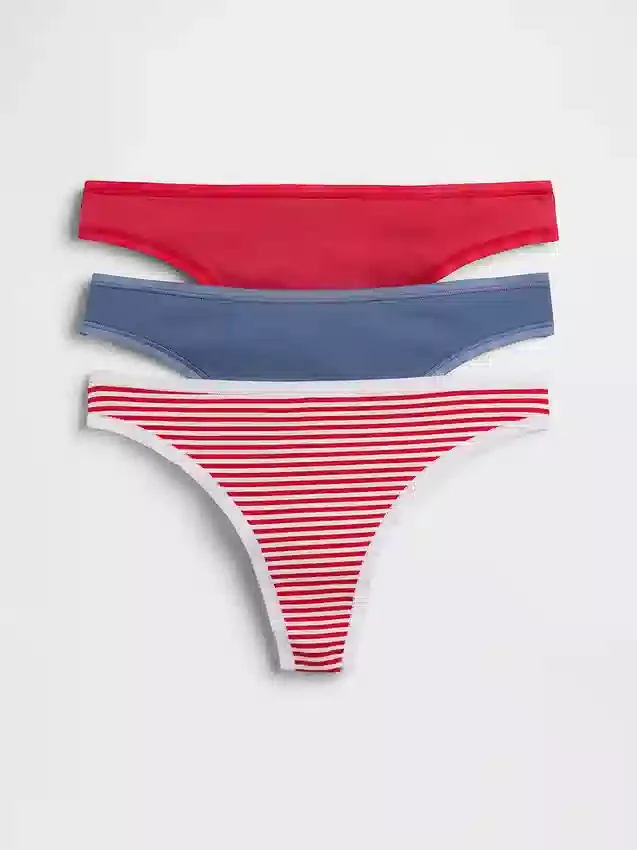 Tanga i ekologisk stretchbomull (3-pack)