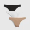 Tanga i ekologisk stretchbomull (3-pack)