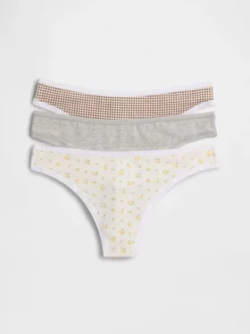Tanga i ekologisk stretchbomull (3-pack)