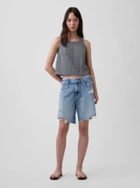 Tanktop i bomullsgasväv