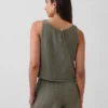 Tanktop i bomullsgasväv