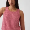 Tanktop i bomullsgasväv