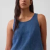 Tanktop i bomullsgasväv